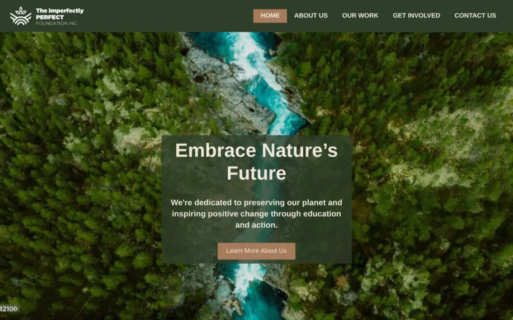 Imperfectly Perfect Foundation website by Yoder Websites