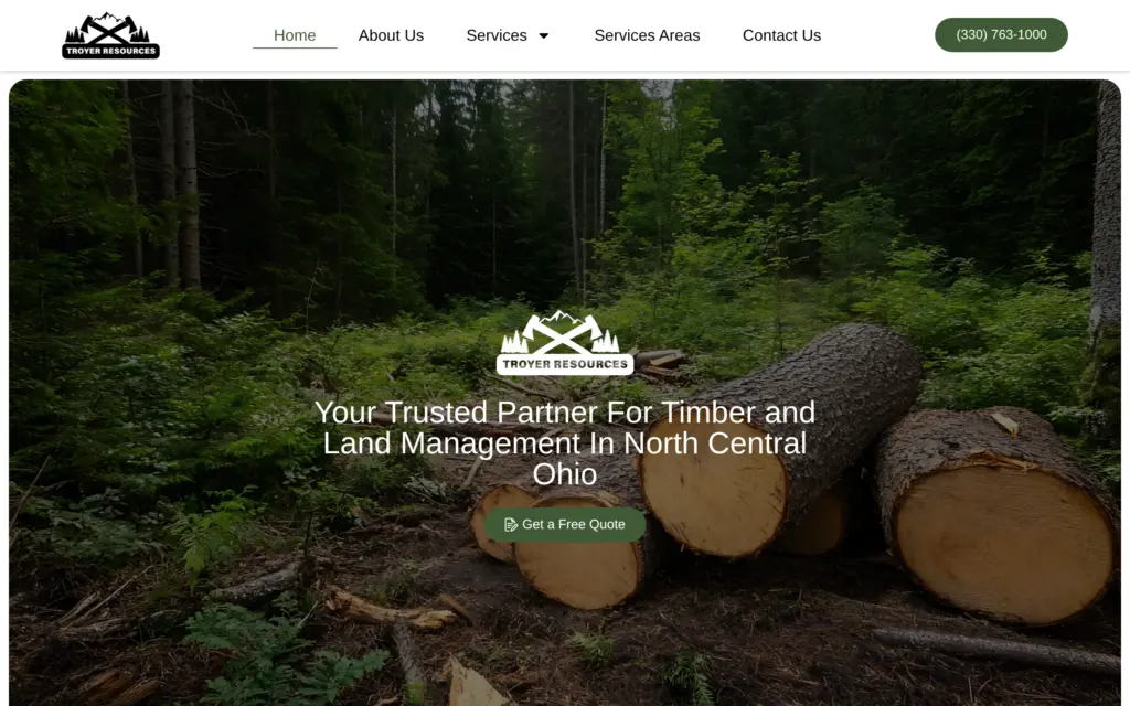 Troyer Resources website by Yoder Websites