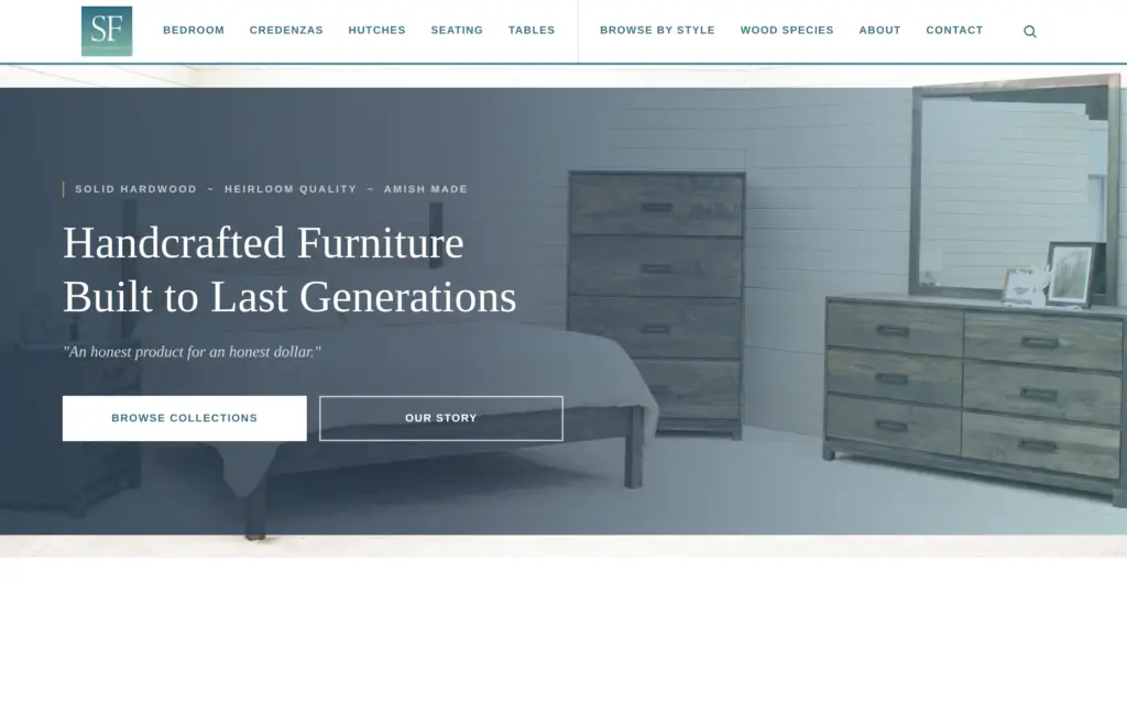 Still Fork Amish Furniture website by Yoder Websites