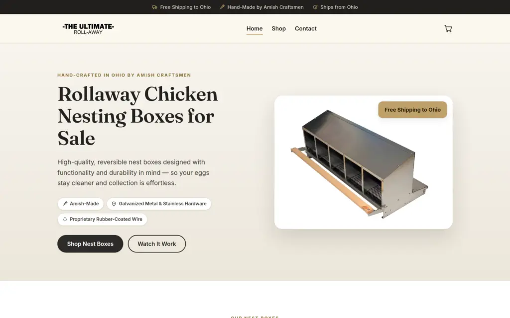 The Ultimate Rollaway website by Yoder Websites