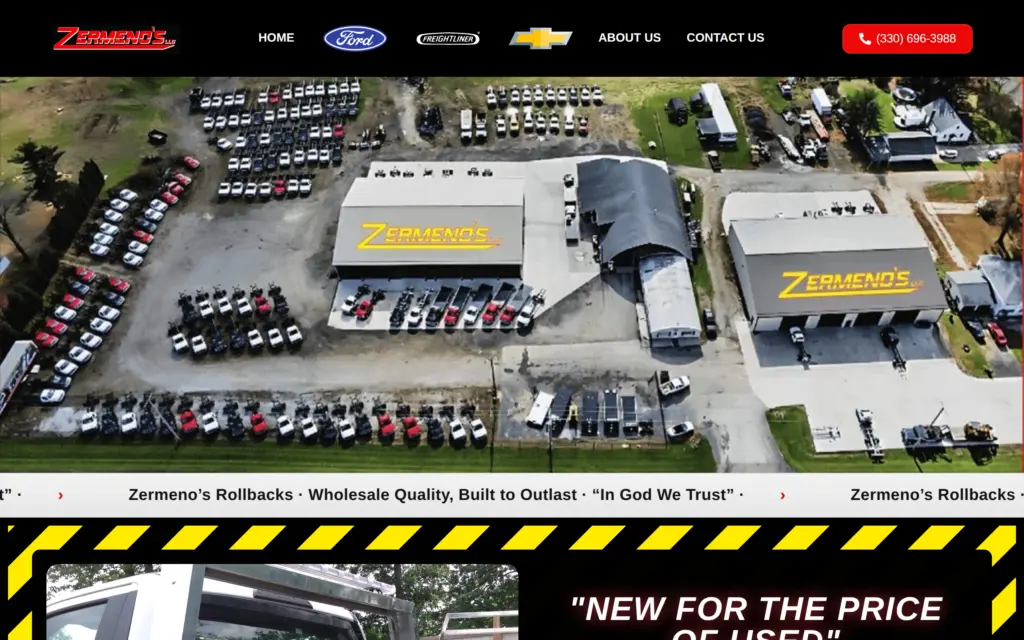 Zermeno’s Rollback Tow Trucks website by Yoder Websites